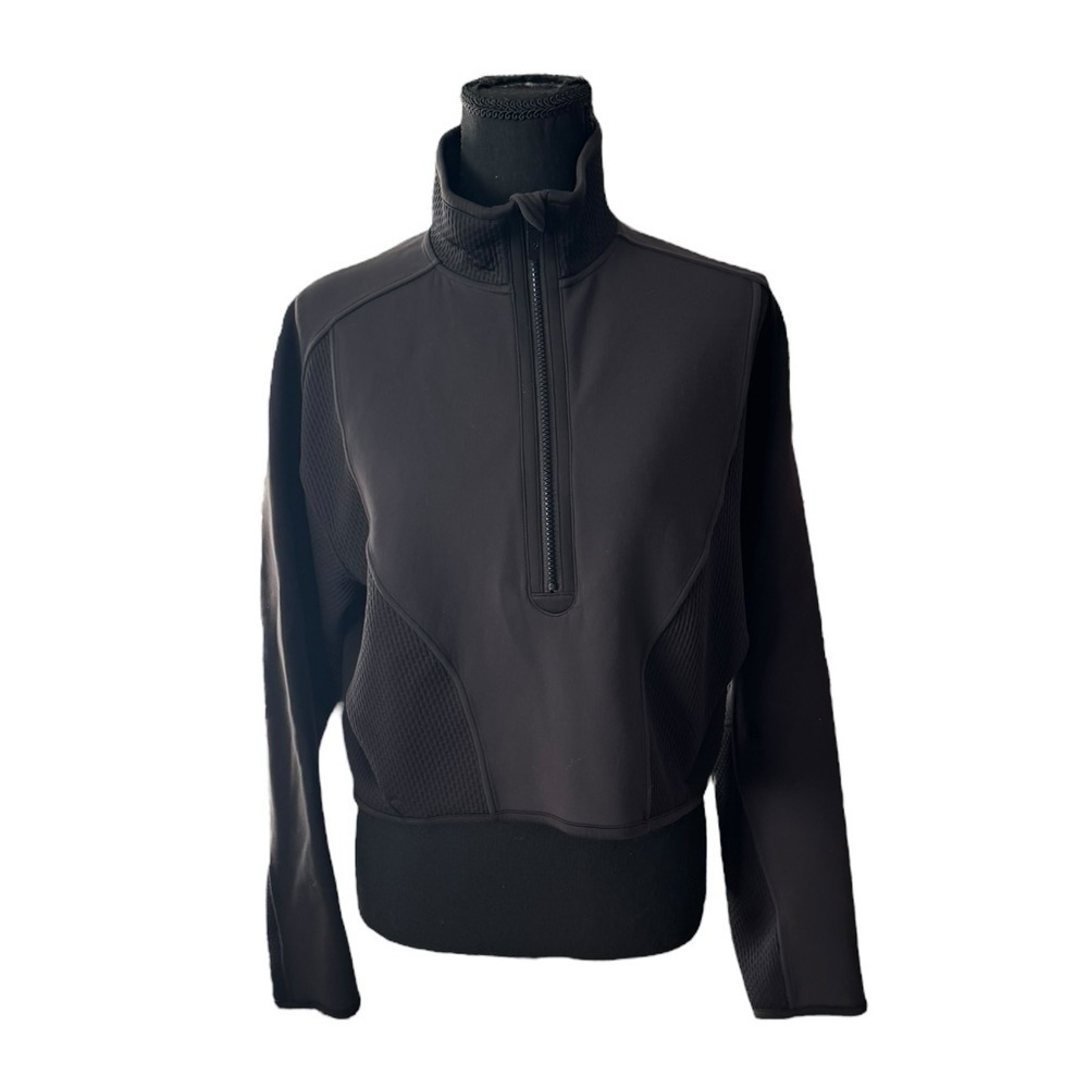 Lululemon Sculpt Tech Half Zip Jacket Black S | Preppy Old Money Athleisure K4
